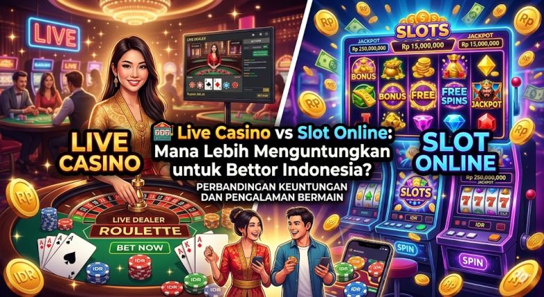 live casino vs slot online